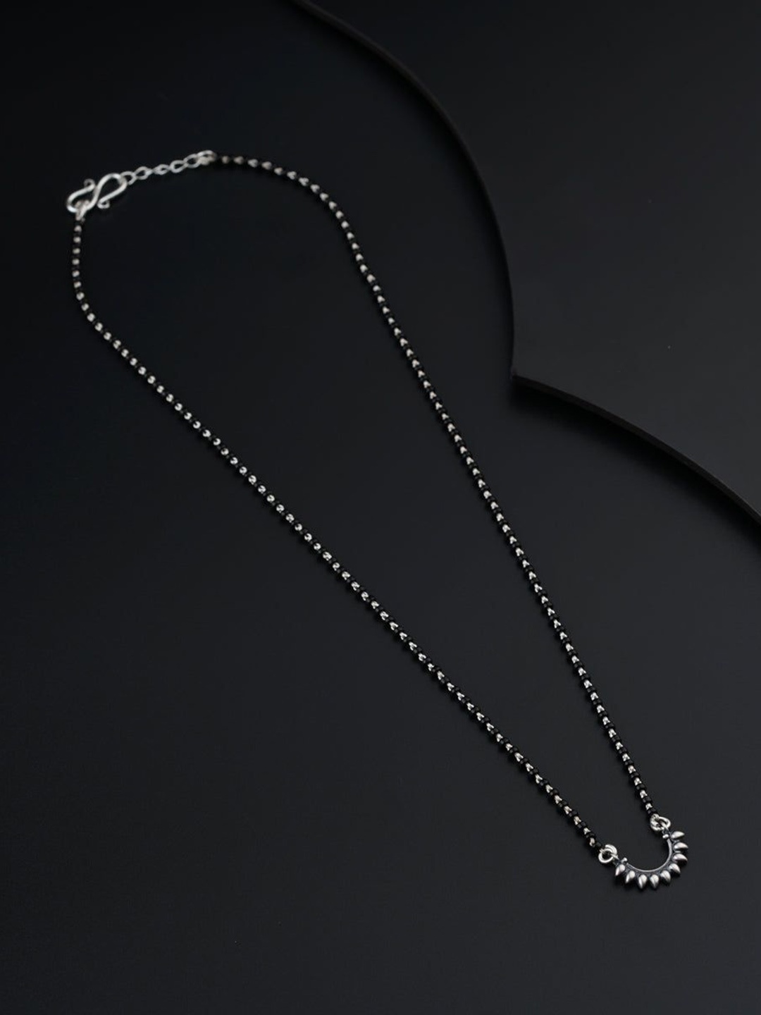 

House of Aadyaa Artificial Beads Mangalsutra, Silver