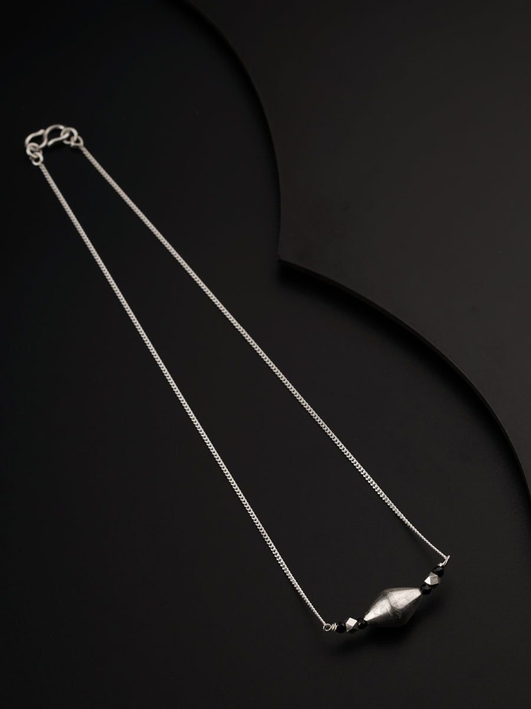 

House of Aadyaa Artificial Beads Mangalsutra, Silver