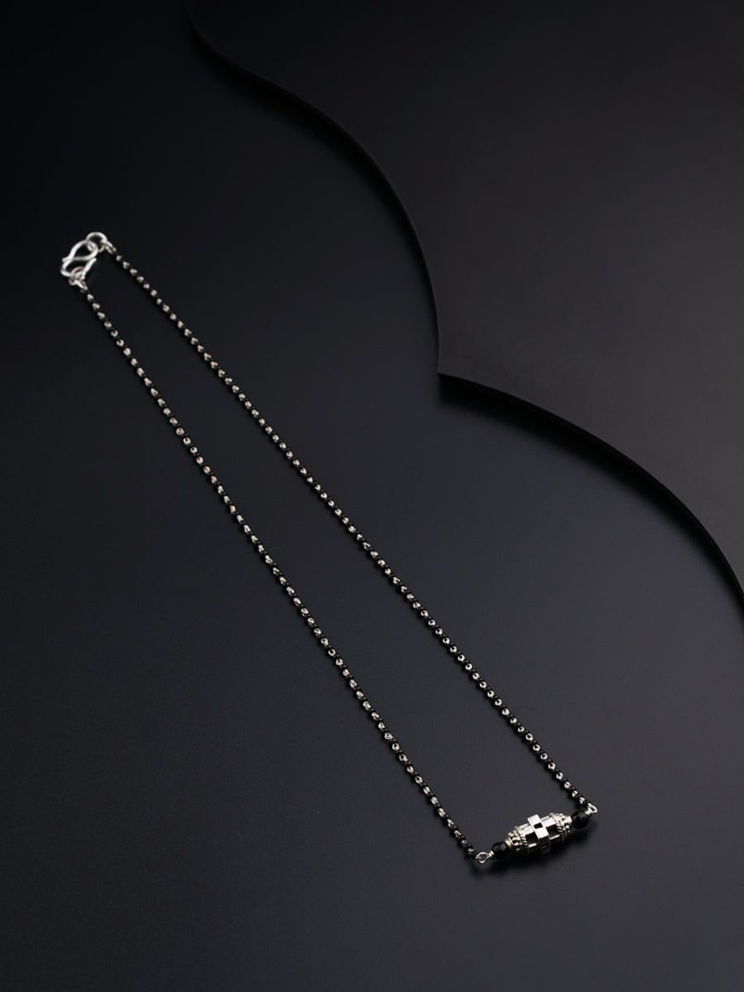 

House of Aadyaa Artificial Beads Mangalsutra, Silver