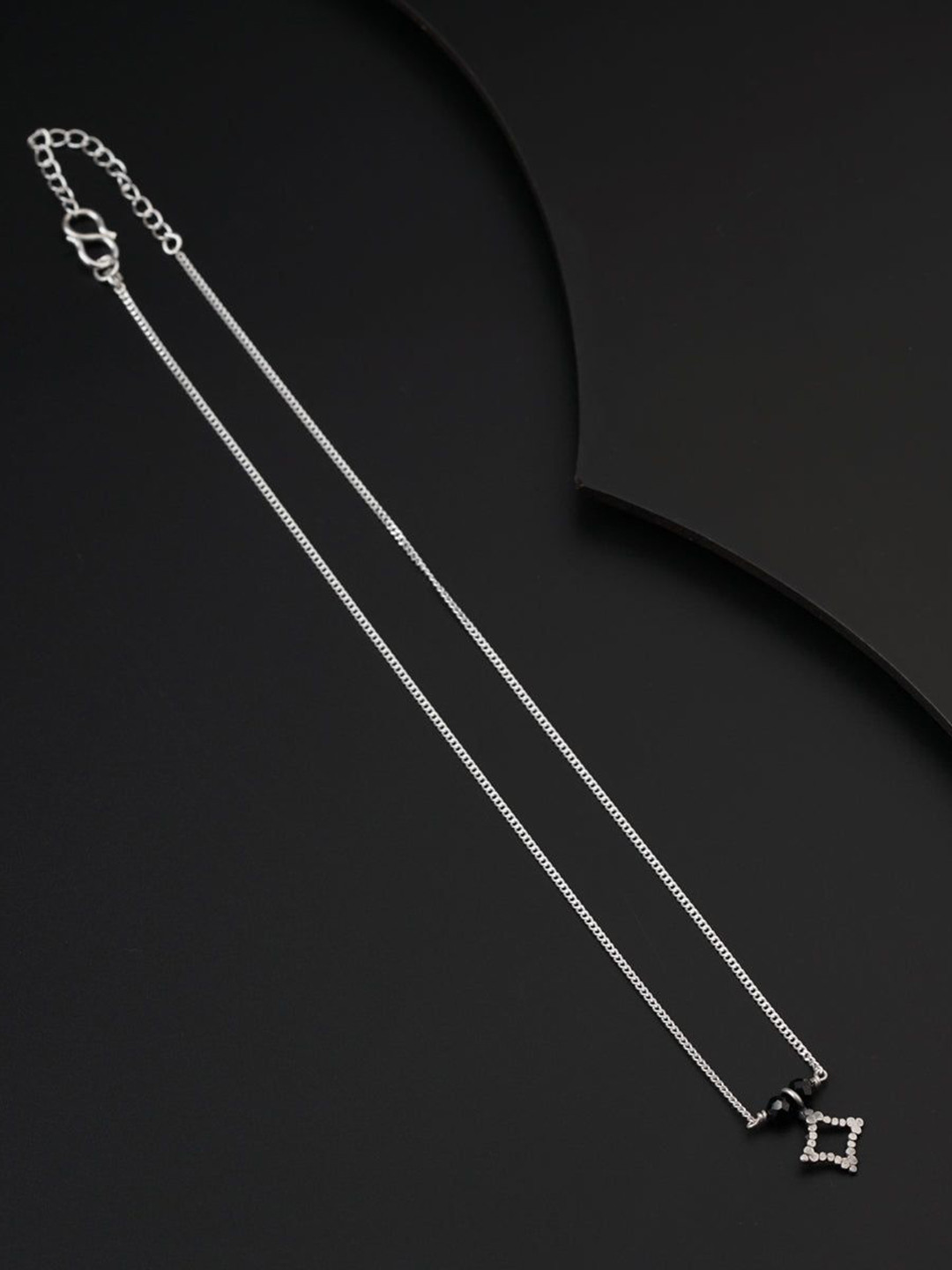 

House of Aadyaa Artificial Beads Mangalsutra, Silver