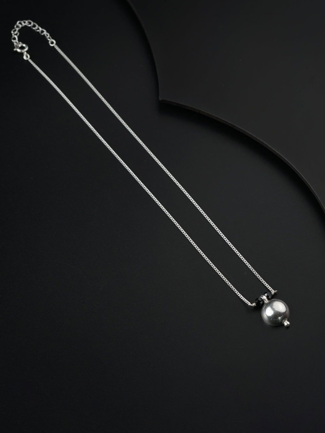 

House of Aadyaa Artificial Beads Mangalsutra, Silver