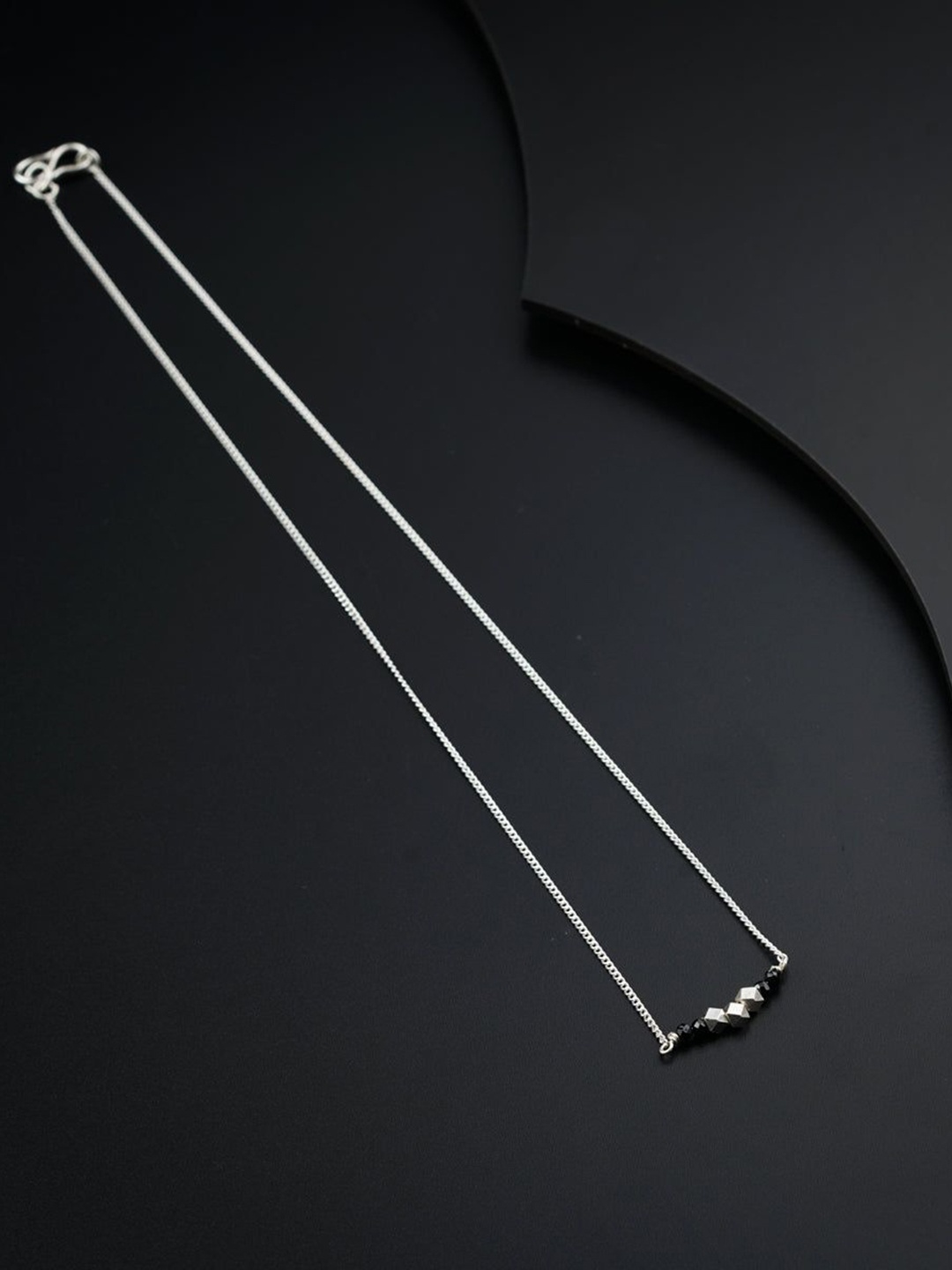 

House of Aadyaa Artificial Beads Mangalsutra, Silver