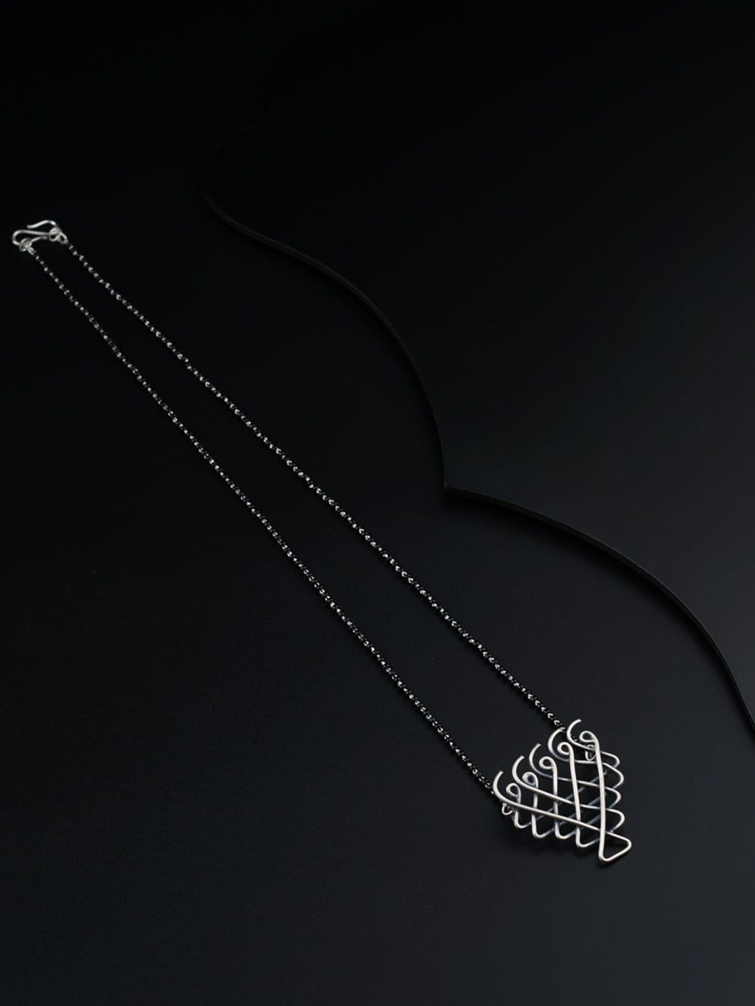 

House of Aadyaa 925 sterling Silver Saraswati Mangalsutra