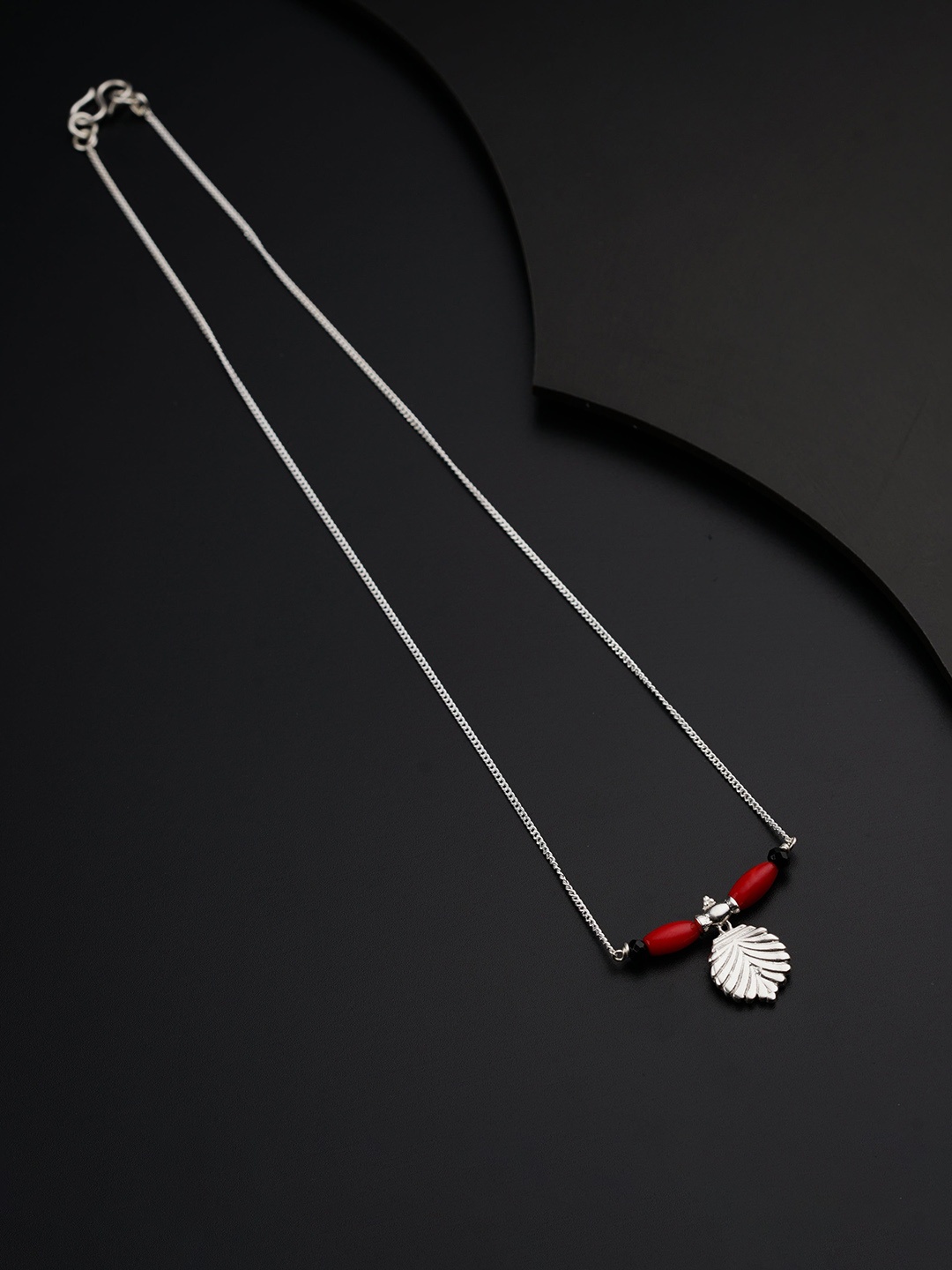 

House of Aadyaa Artificial Beads Mangalsutra, Silver