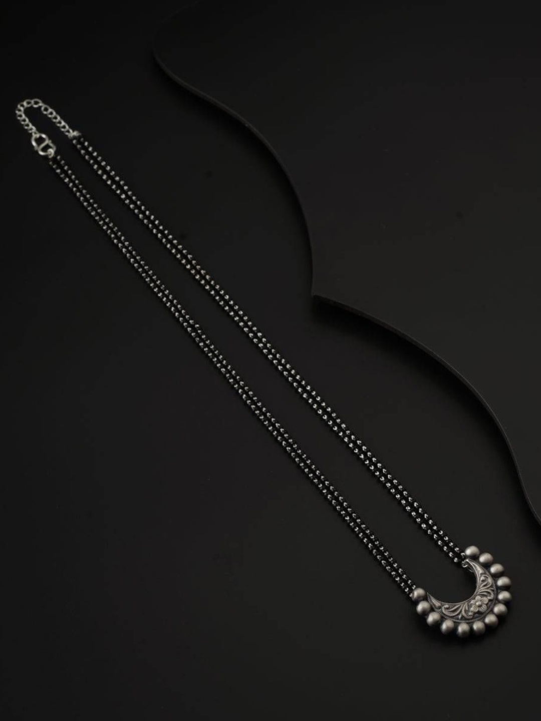 

House of Aadyaa Artificial Beads Mangalsutra, Silver