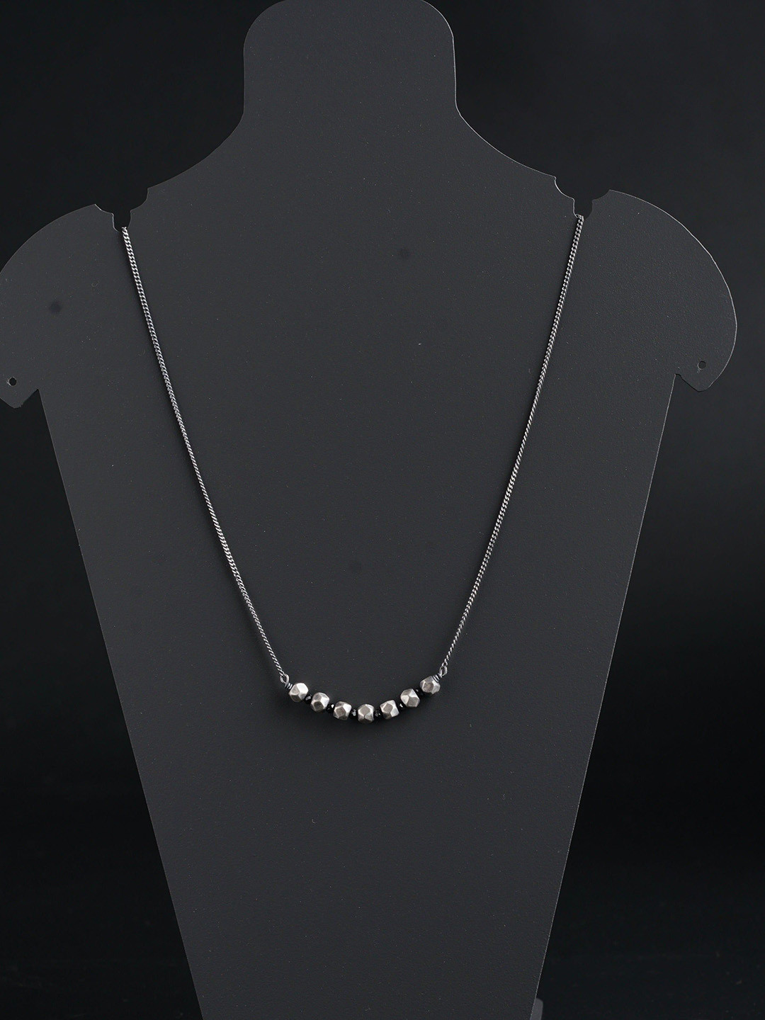 

House of Aadyaa Artificial Beads Mangalsutra, Silver