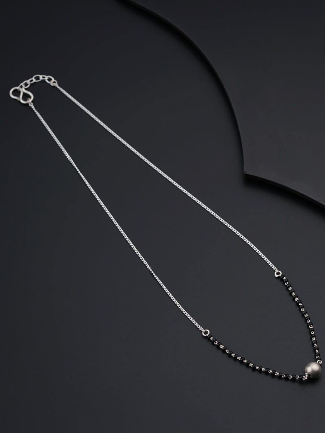 

House of Aadyaa Artificial Beads Mangalsutra, Silver