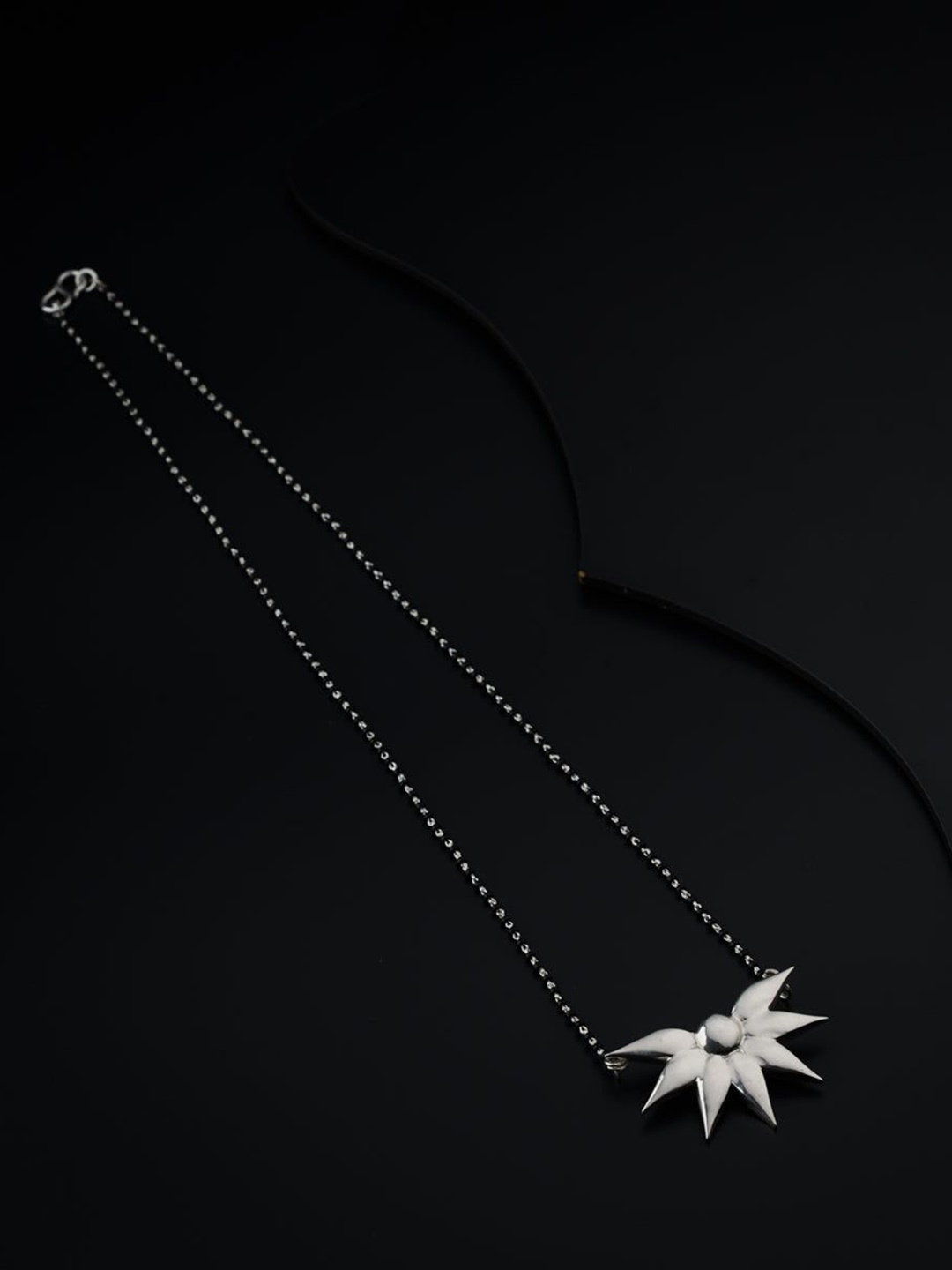 

House of Aadyaa Artificial Beads Mangalsutra, Silver