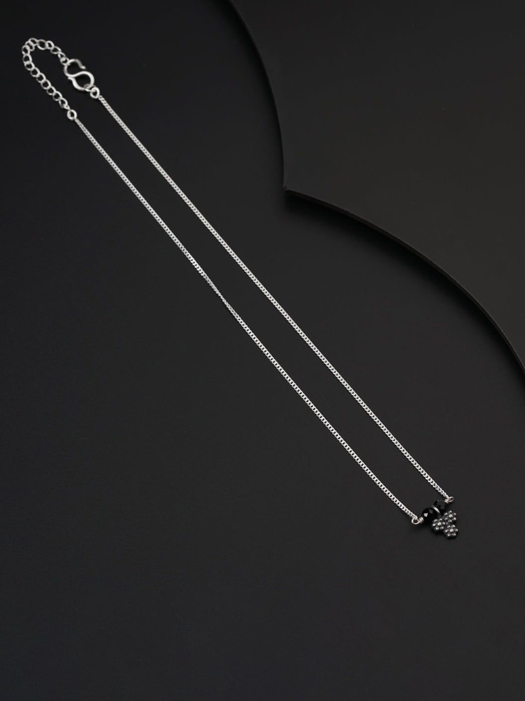 

House of Aadyaa Artificial Beads Mangalsutra, Silver