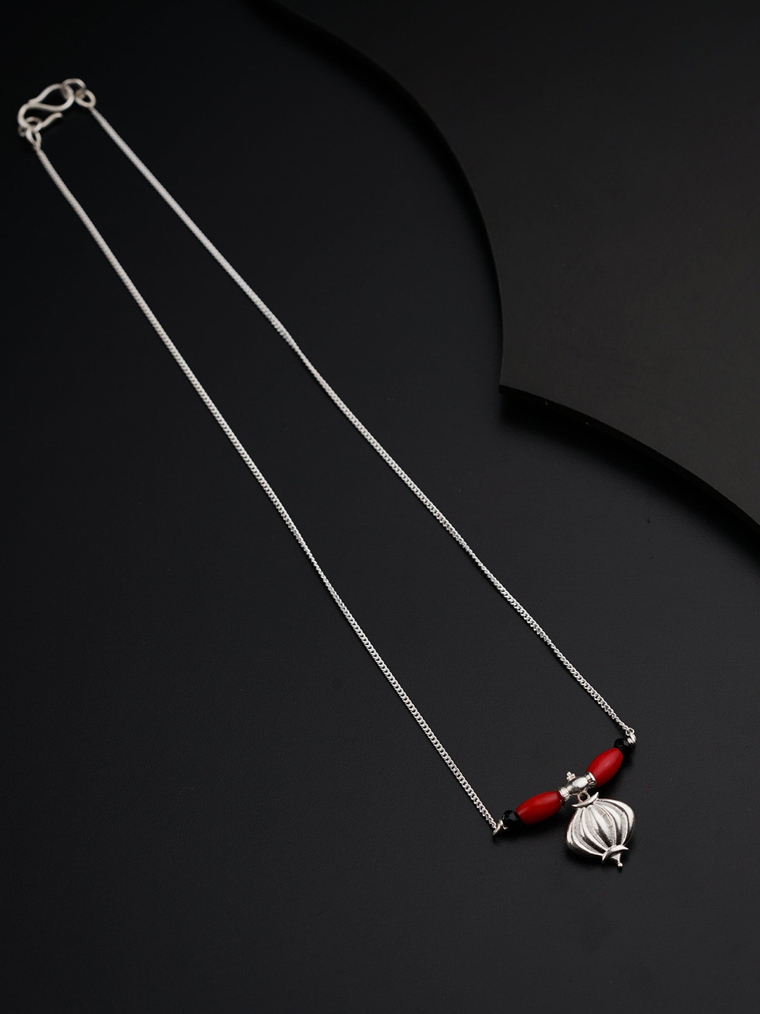 

House of Aadyaa Artificial Beads Mangalsutra, Silver