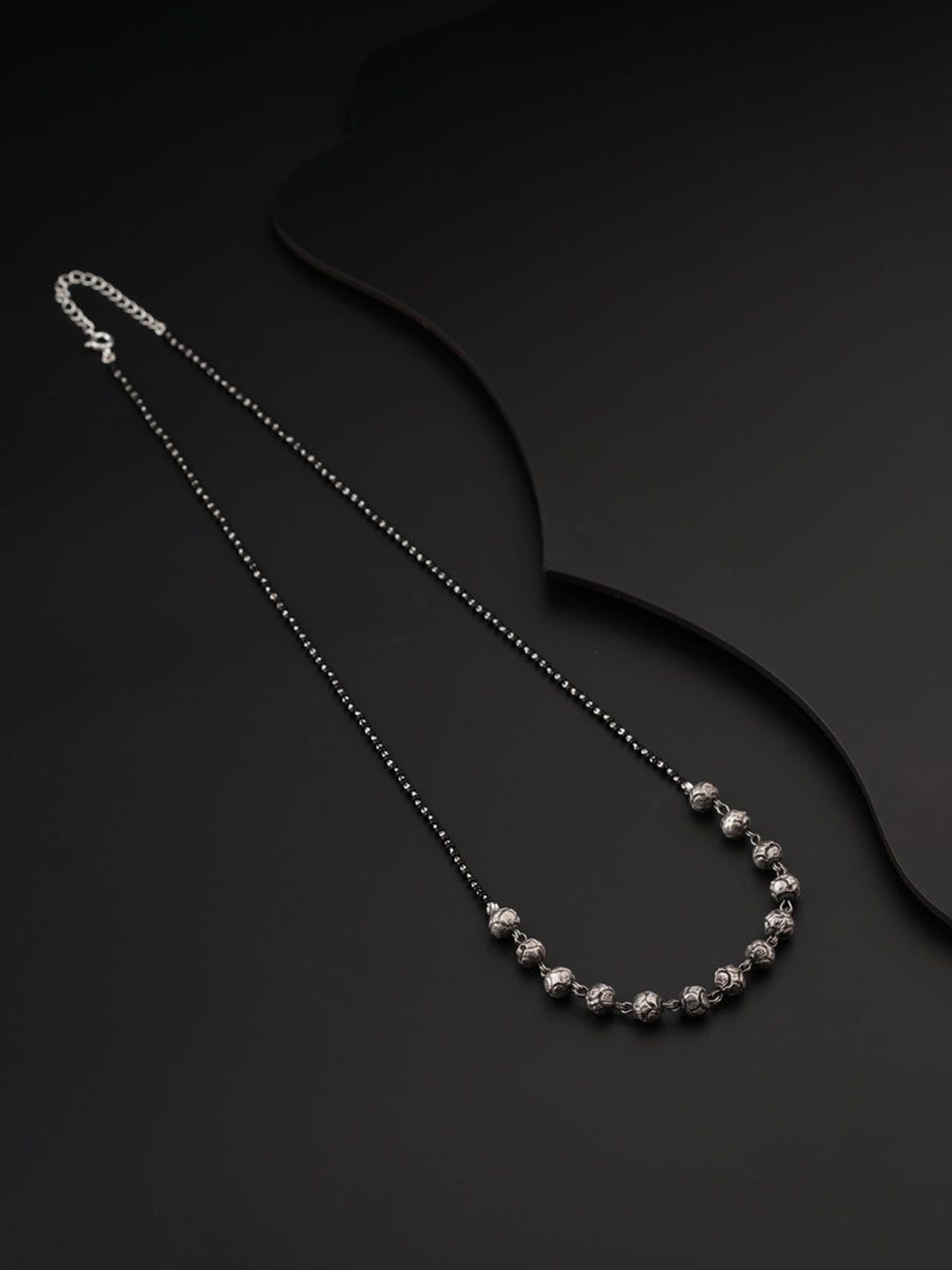 

House of Aadyaa Artificial Beads Mangalsutra, Silver