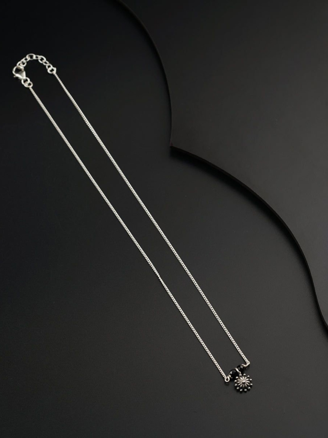 

House of Aadyaa Artificial Beads Mangalsutra, Silver