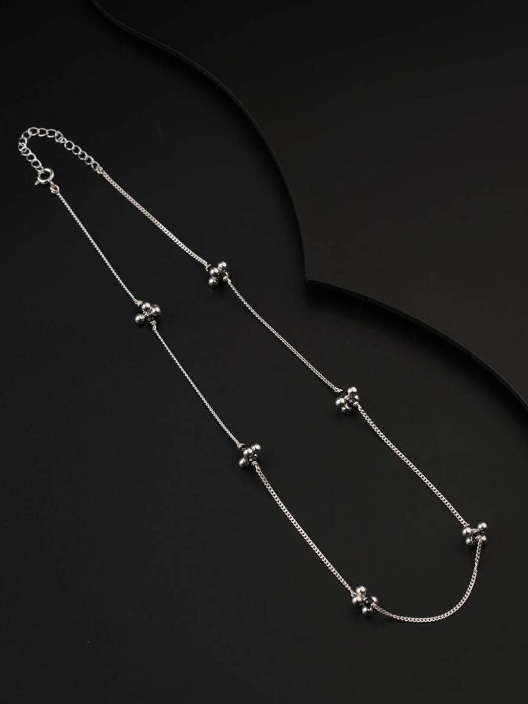 

House of Aadyaa Artificial Beads Mangalsutra, Silver