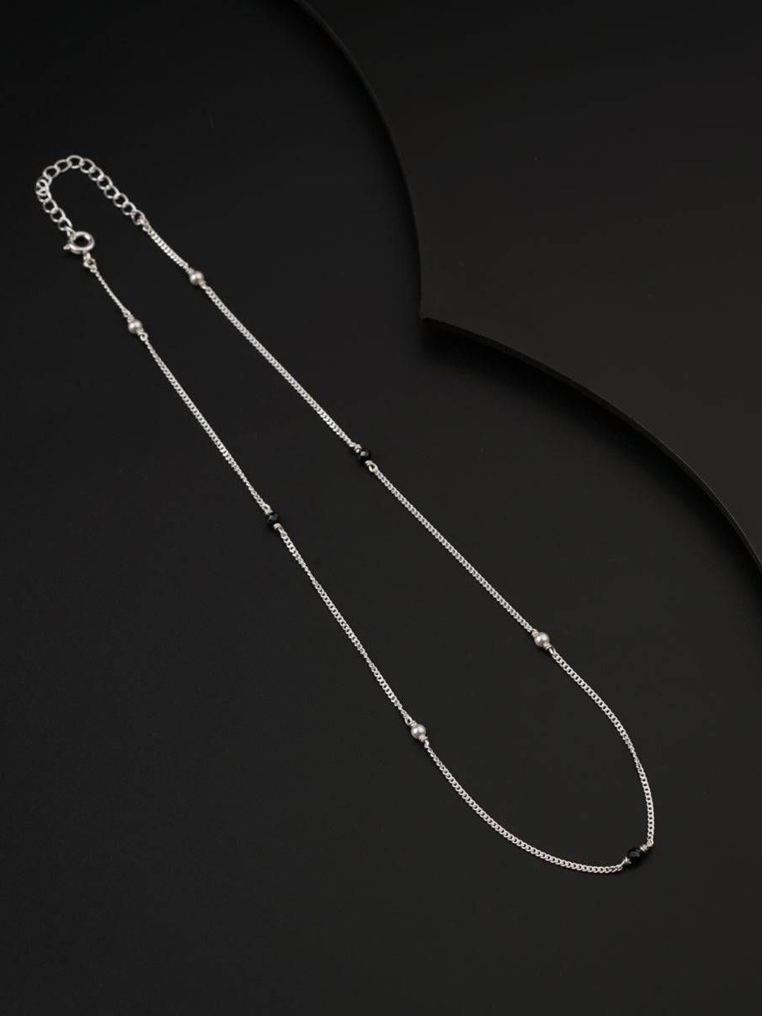 

House of Aadyaa Artificial Beads Mangalsutra, Silver
