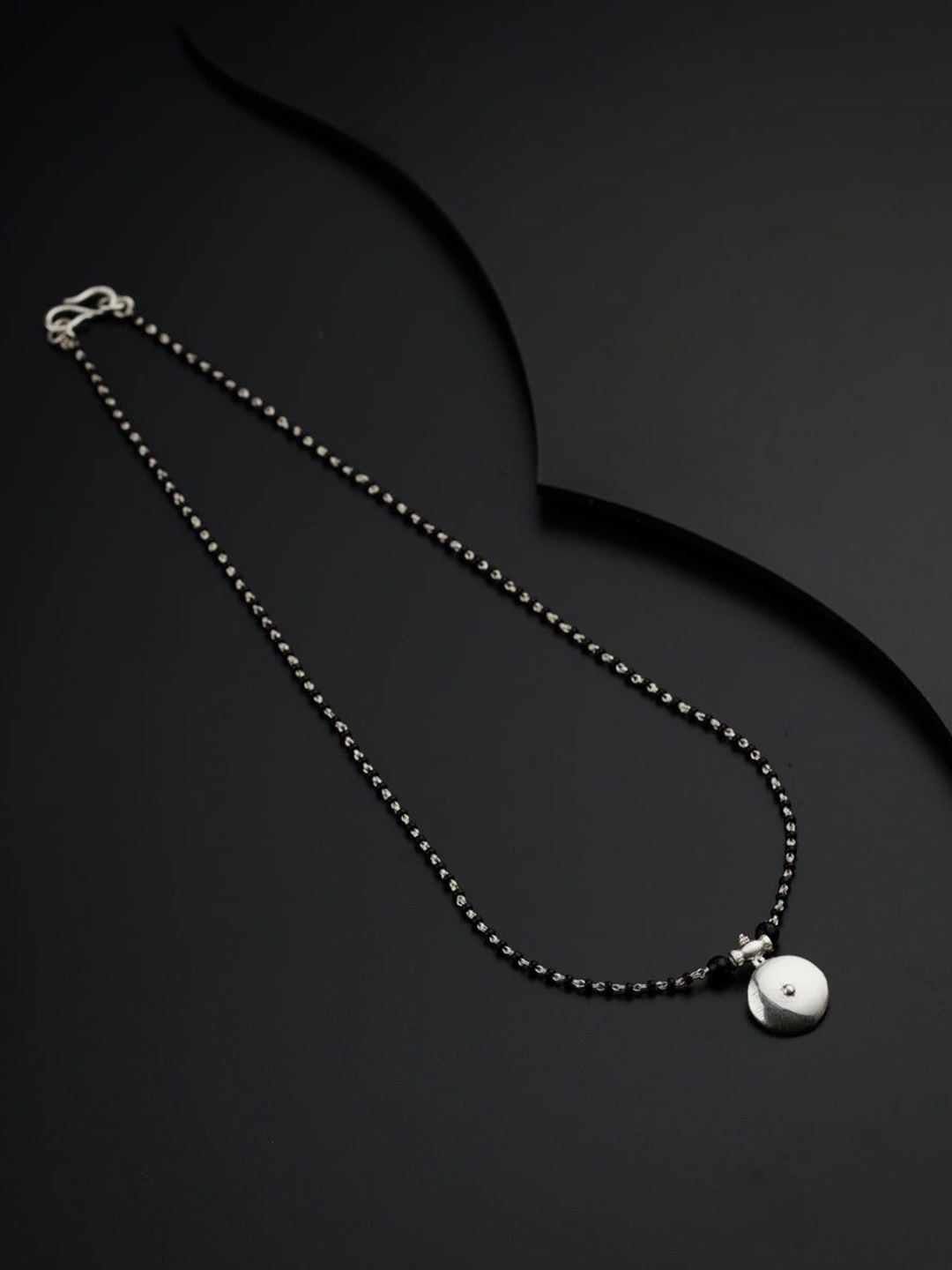 

House of Aadyaa Artificial Beads Mangalsutra, Silver