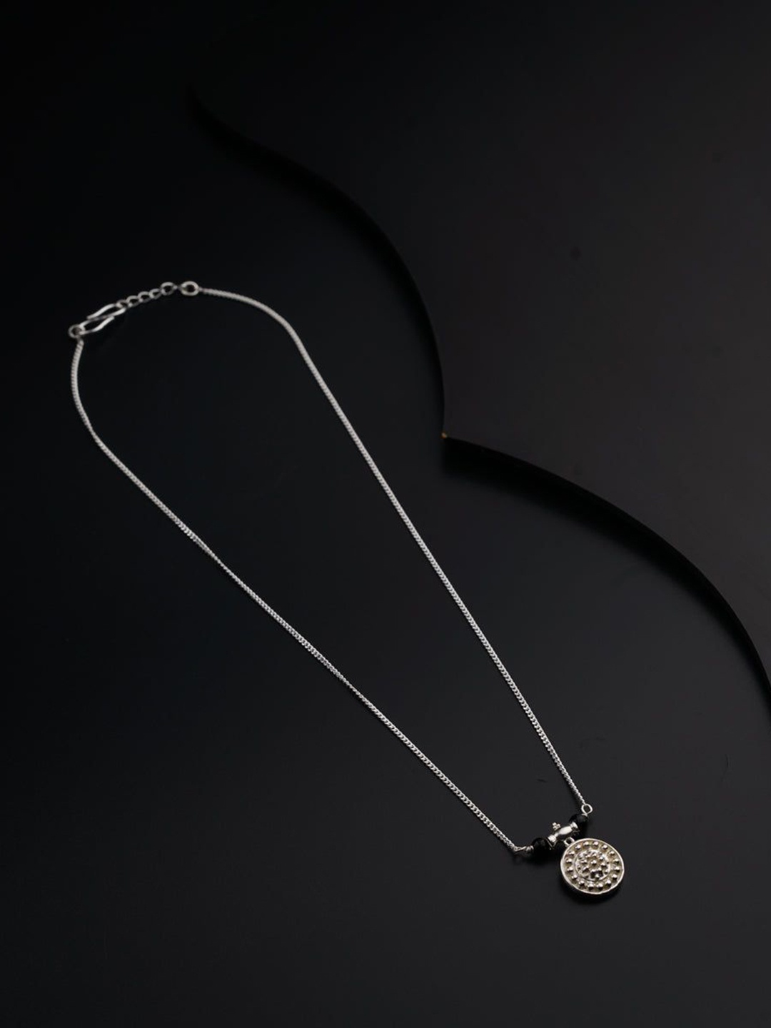 

House of Aadyaa Artificial Beads Mangalsutra, Silver