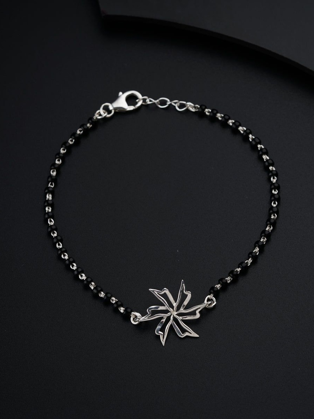 

House of Aadyaa Artificial Beads Mangalsutra, Silver