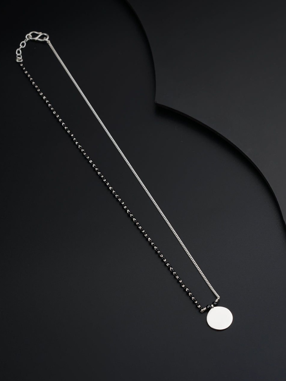 

House of Aadyaa Artificial Beads Mangalsutra, Silver