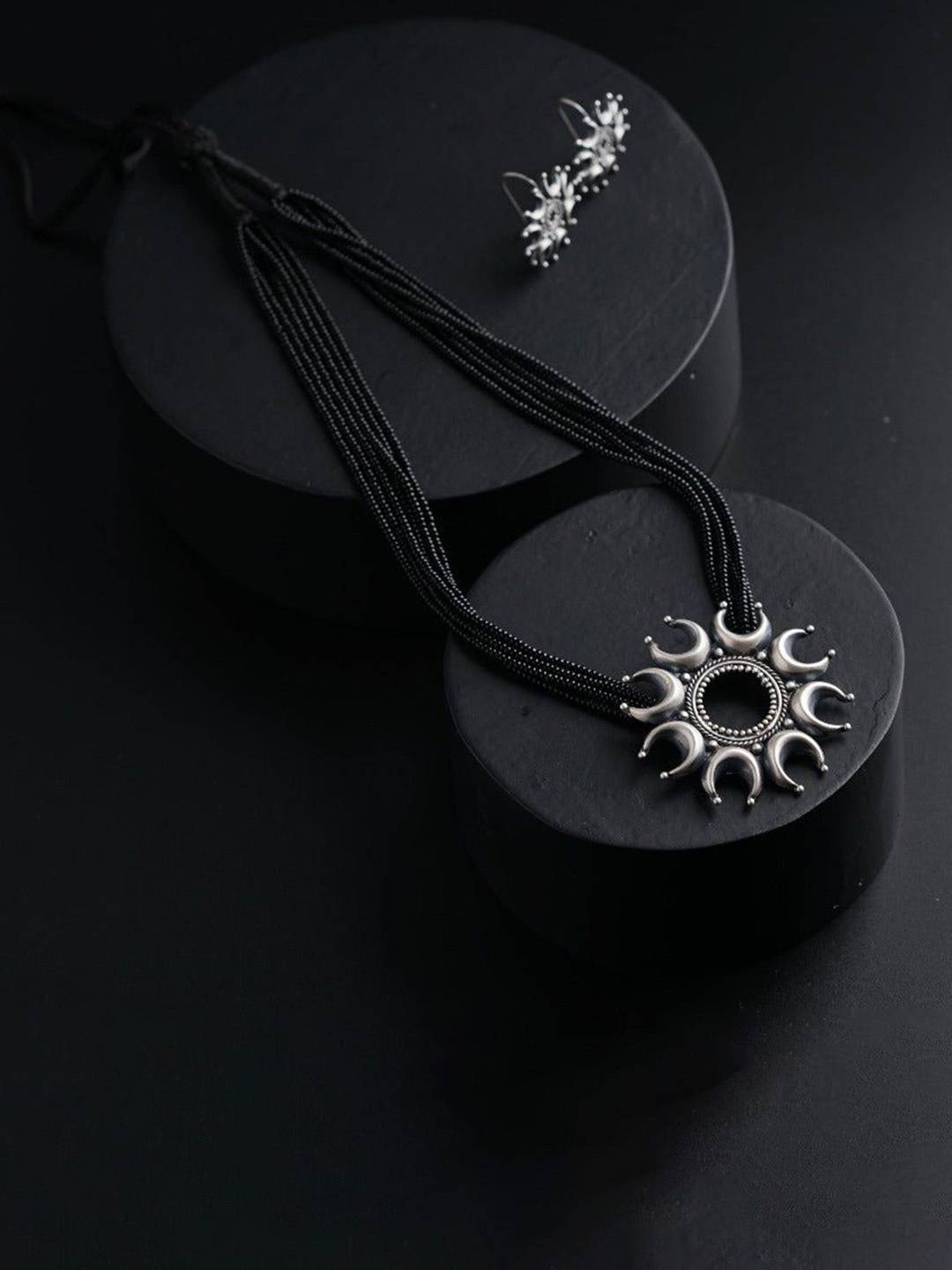 

House of Aadyaa Artificial Beads Mangalsutra, Silver