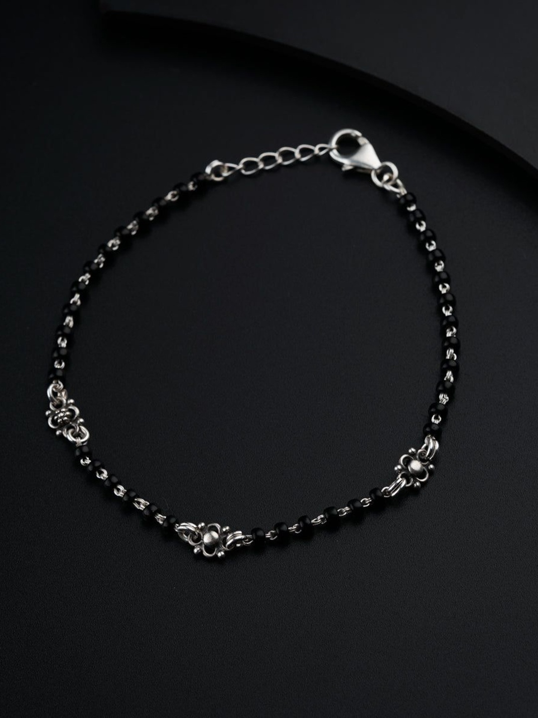 

House of Aadyaa Artificial Beads Mangalsutra, Silver