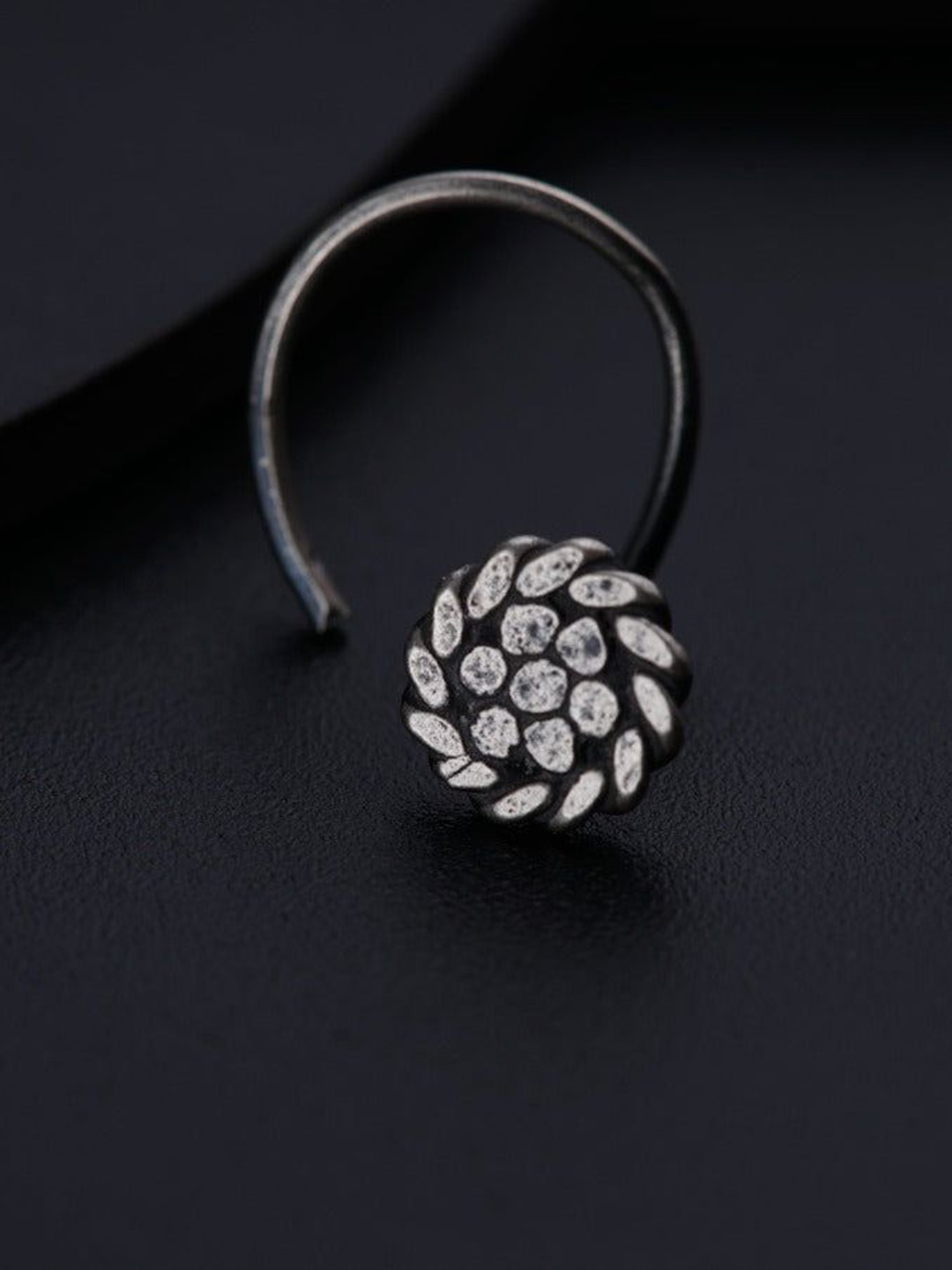

House of Aadyaa Cubic Zirconia Stud Nosepin, Silver