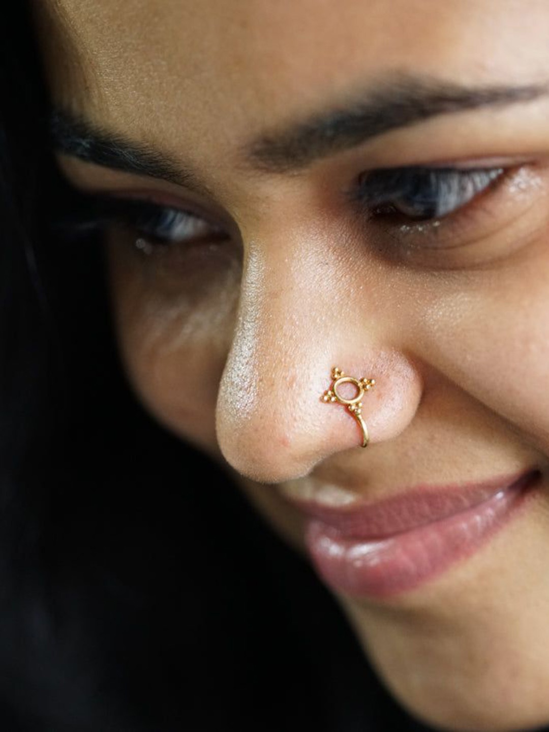 

House of Aadyaa Gold-Plated Stud Nosepin