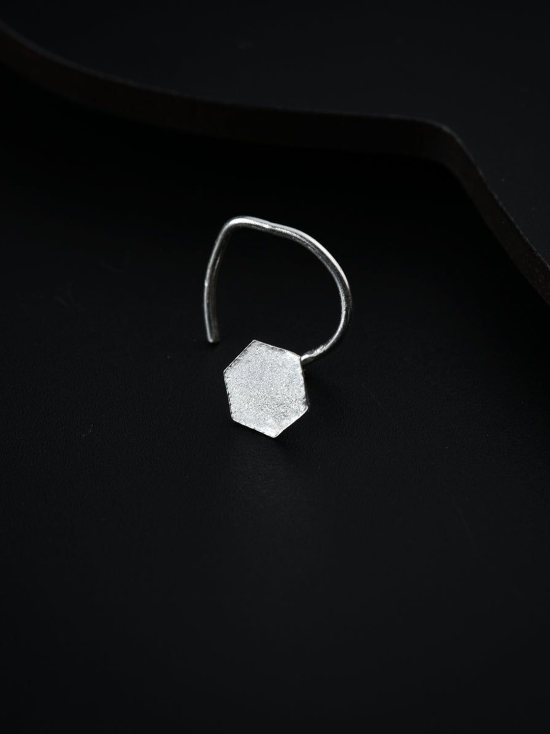 

House of Aadyaa Ring Nosepin, Silver