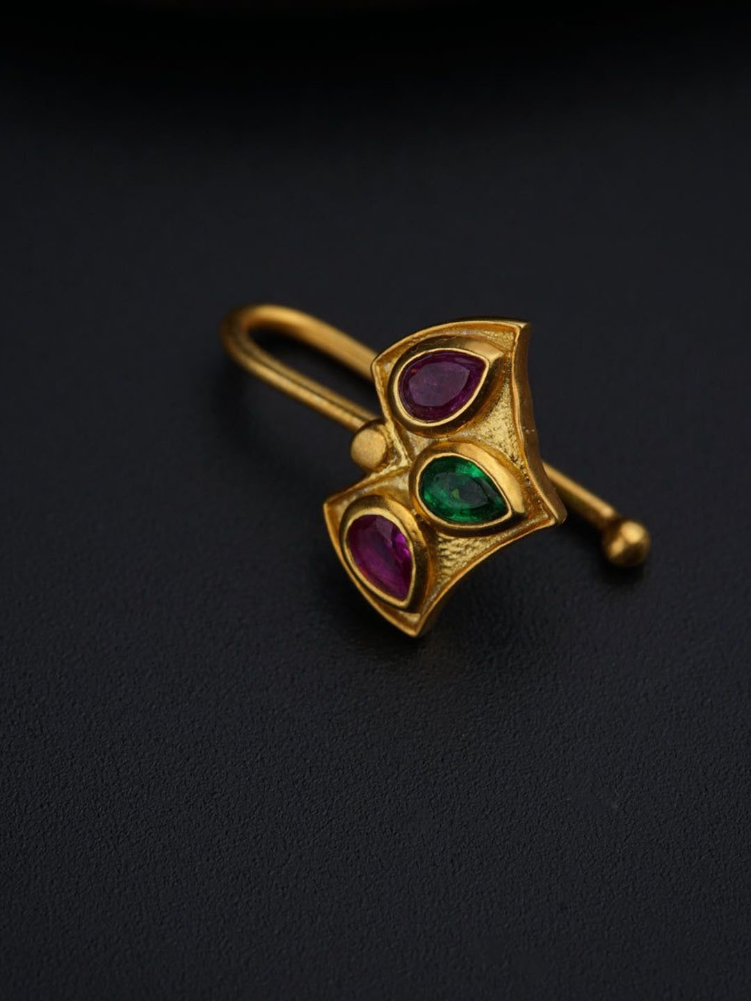

House of Aadyaa Gold-Plated Stud Nosepin