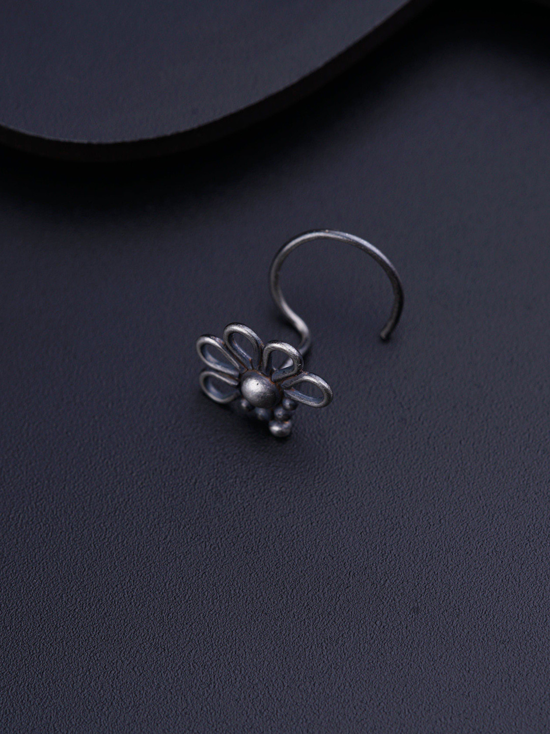 

House of Aadyaa Ring Nosepin, Silver