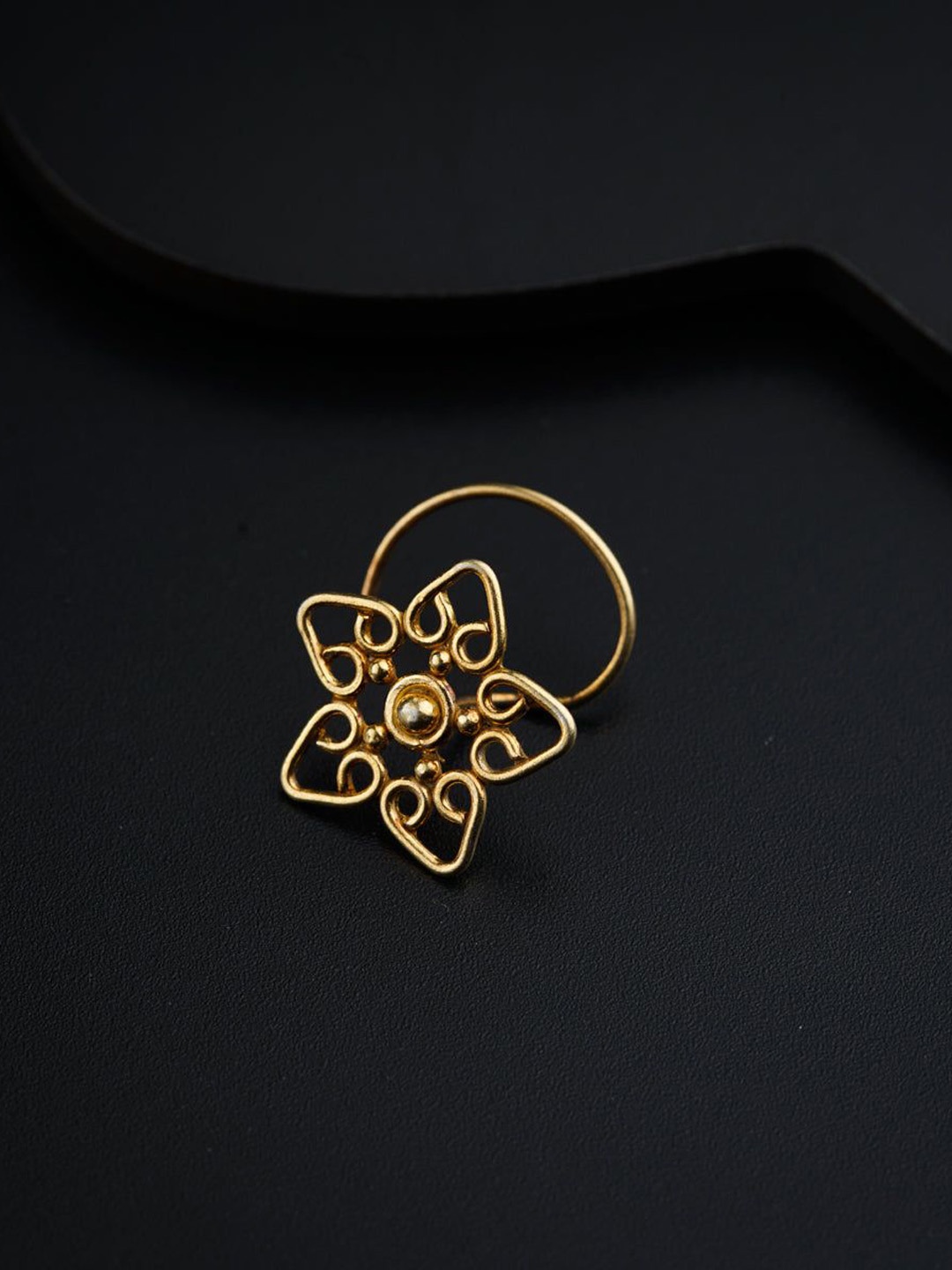 

House of Aadyaa Gold-Plated Stud Nosepin