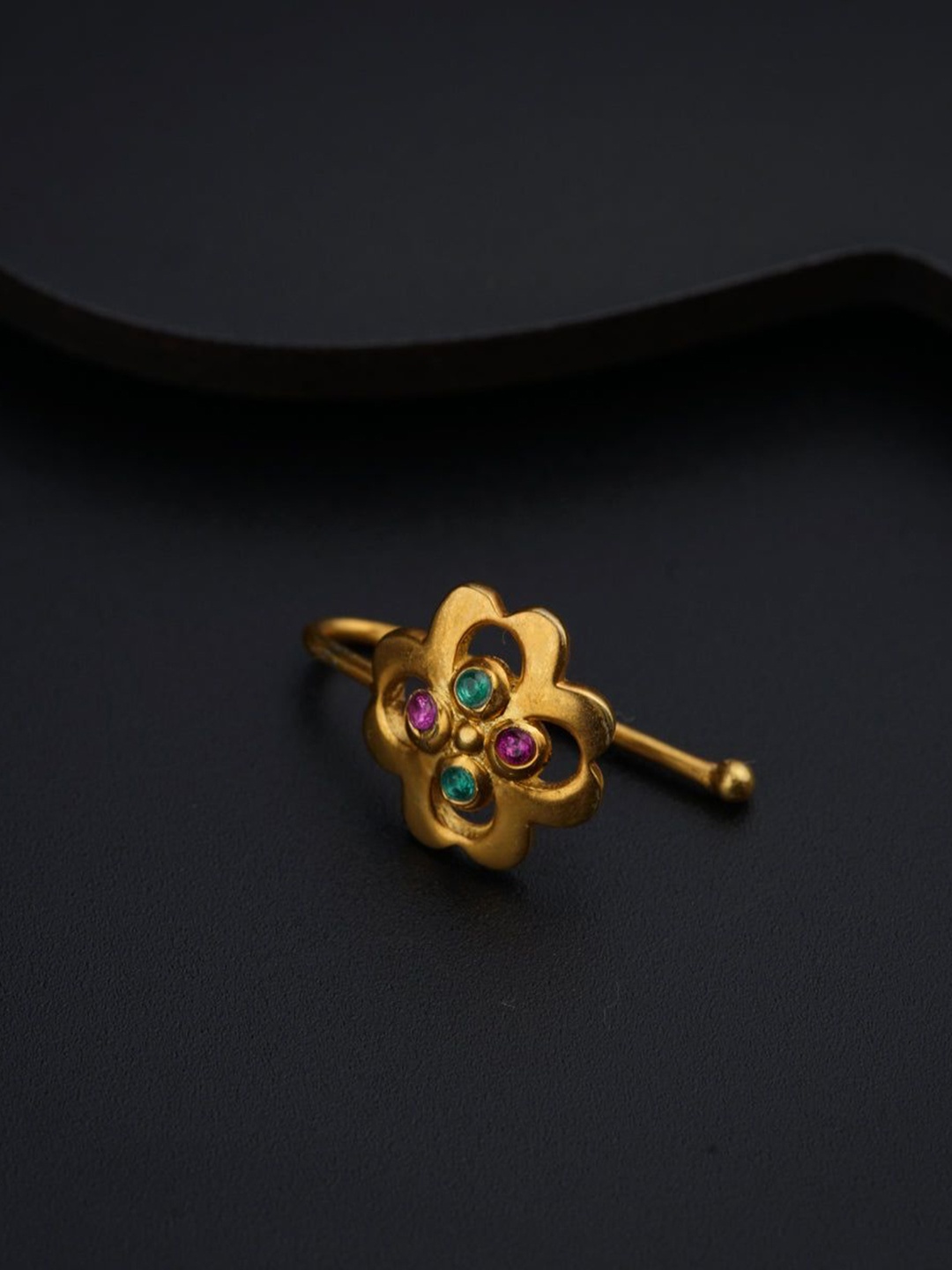 

House of Aadyaa Gold-Plated Stud Nosepin