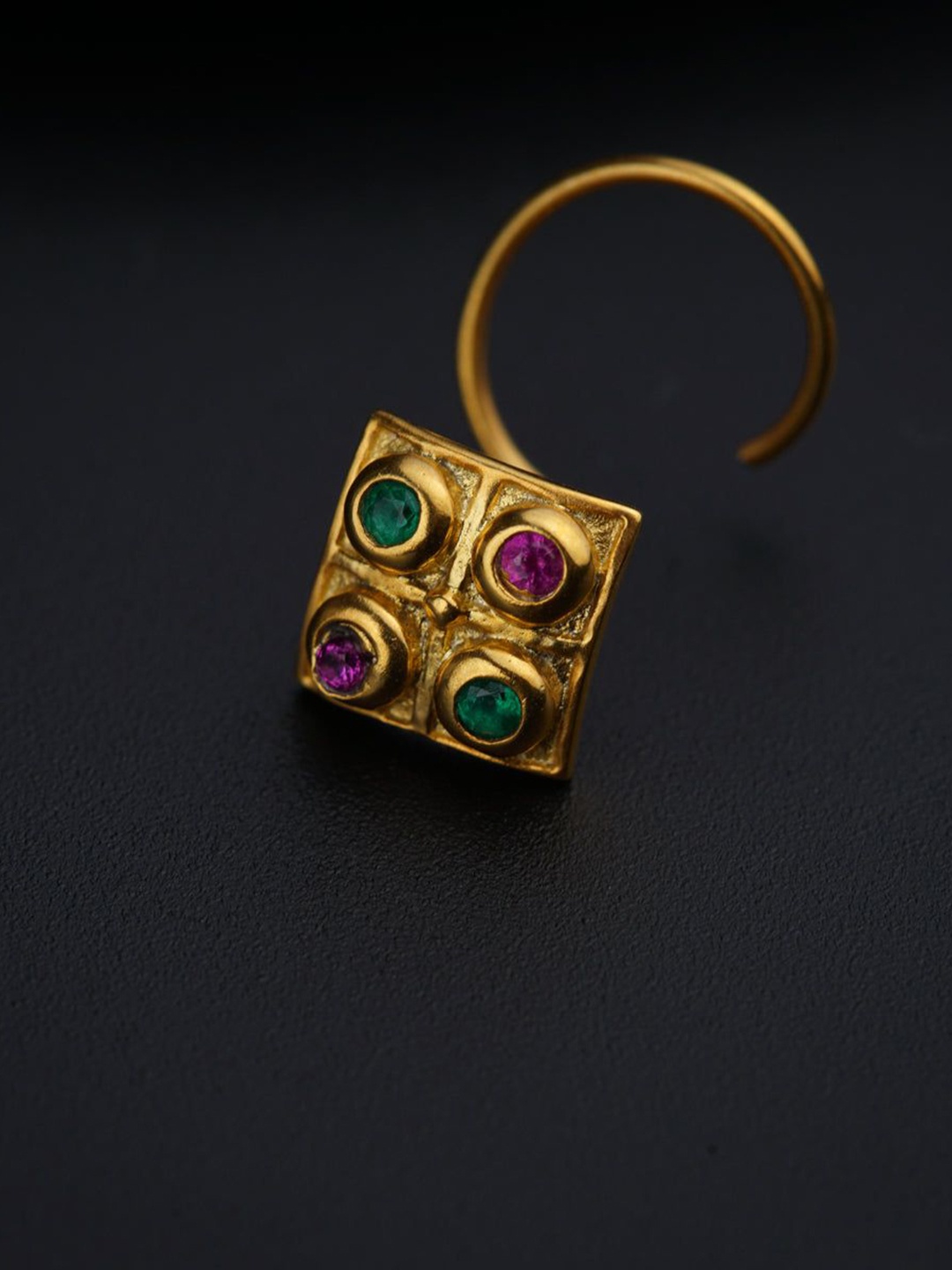 

House of Aadyaa Stud Nosepin, Gold