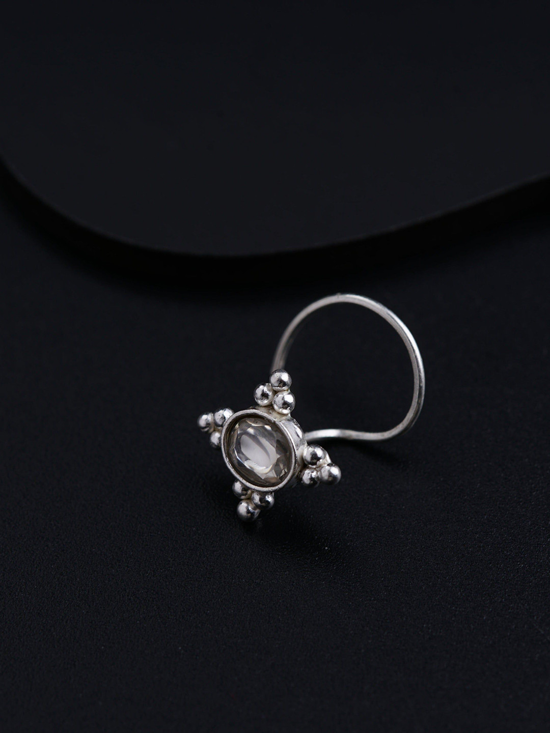 

House of Aadyaa Stud Nosepin, Silver