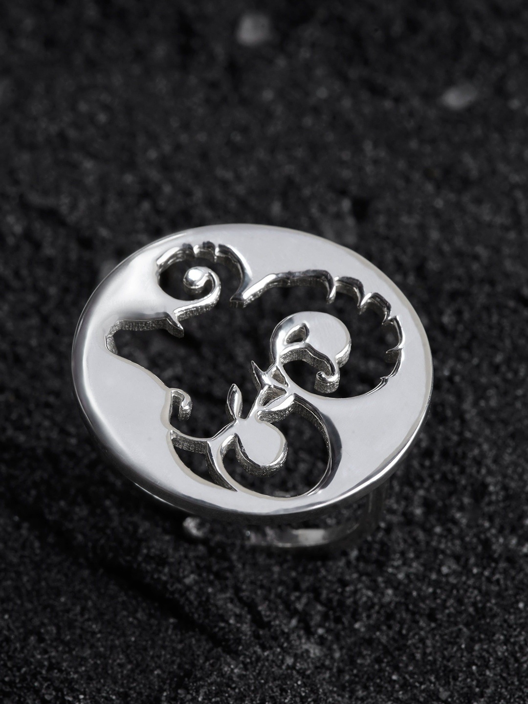 

House of Aadyaa Capricorn Silver Ring For Men