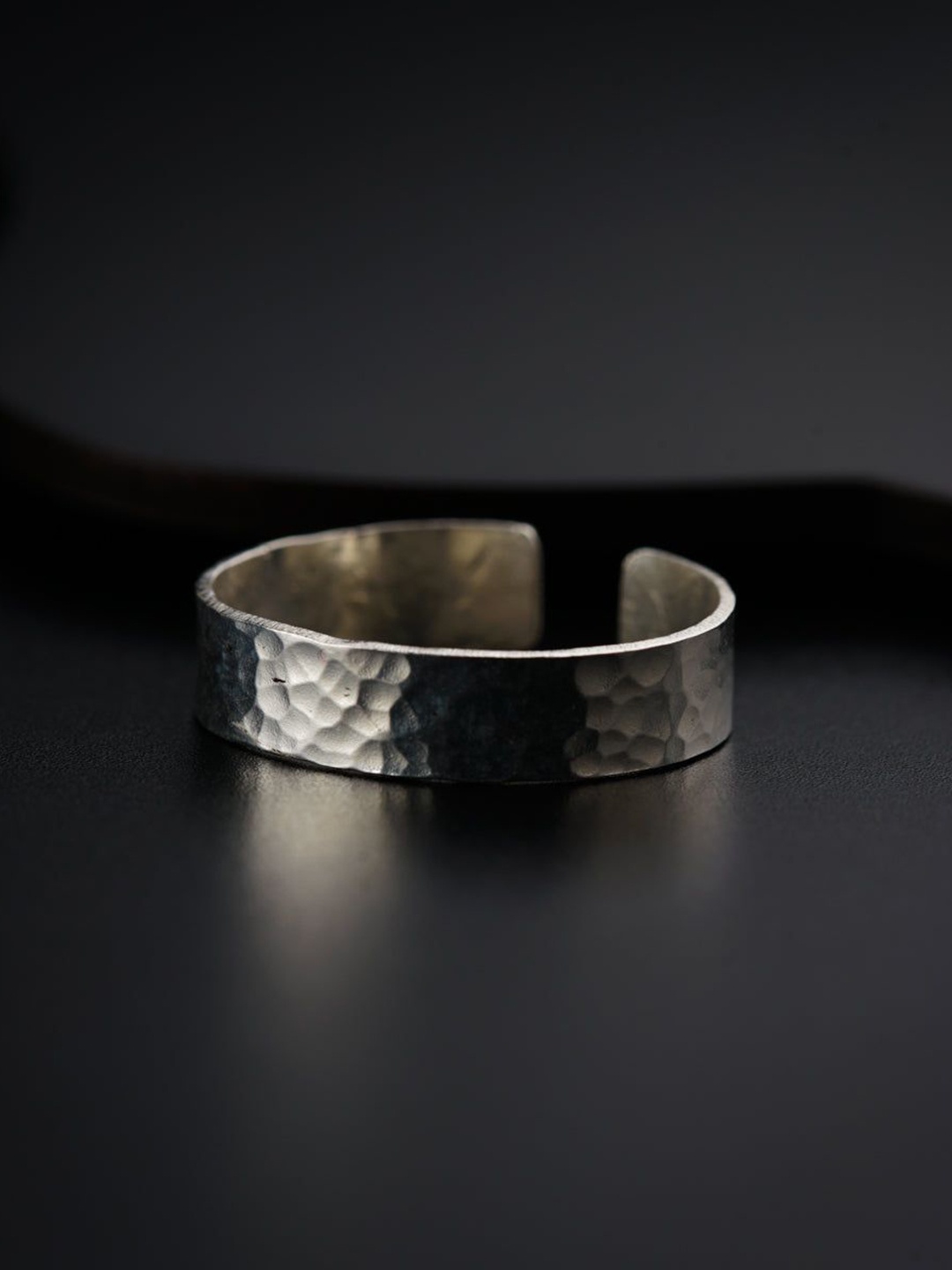 

House of Aadyaa Hammered Ring, Silver