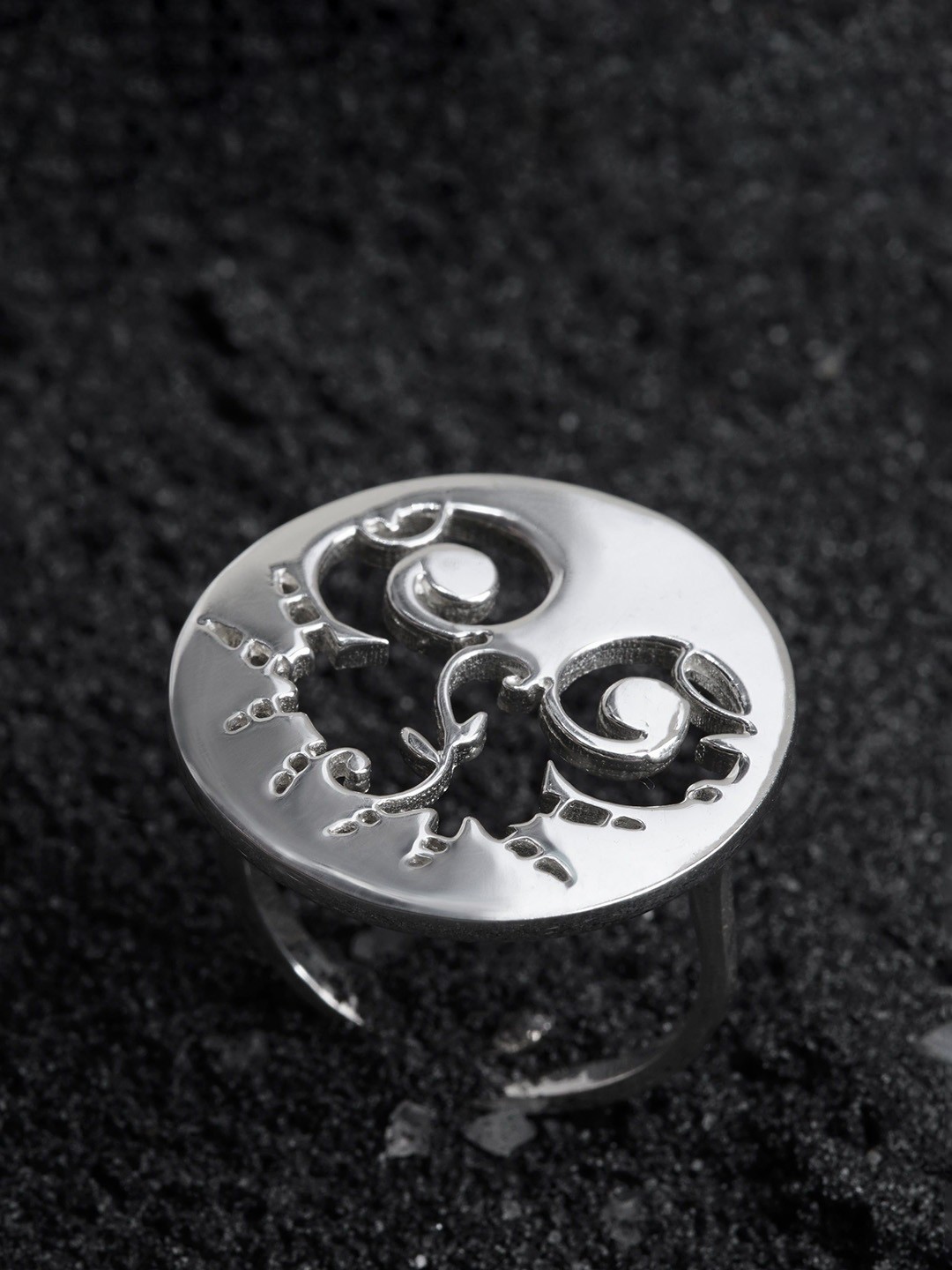 

House of Aadyaa Cancer Silver Ring for Men