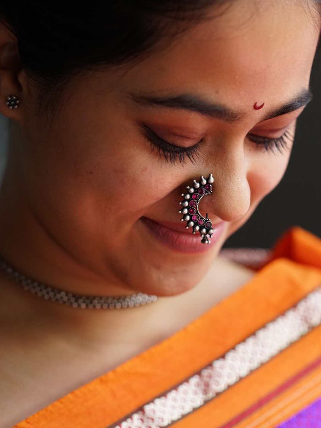 House of Aadyaa Septum Nosepin, Silver