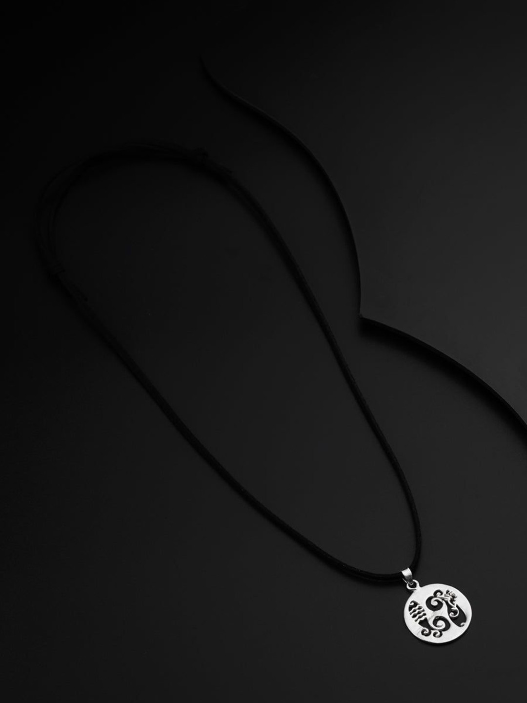 

House of Aadyaa Circular Pendants, Silver