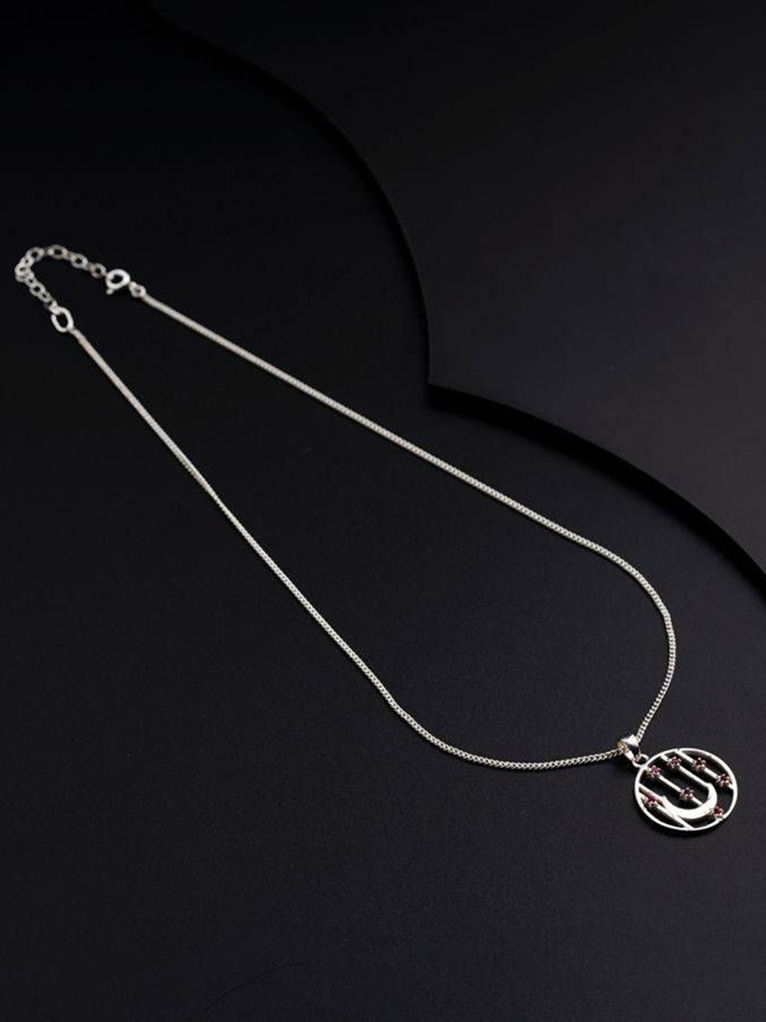 

House of Aadyaa Circular Pendants, Silver