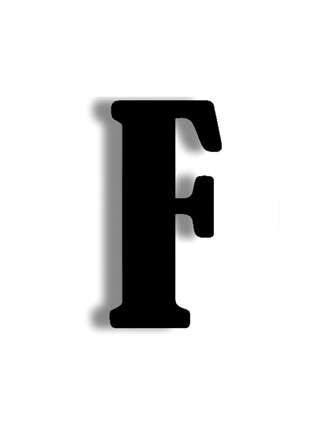 

VAH Kya Bat Hai !! Black Wooden Waterproof Alphabet F Wall Hanging
