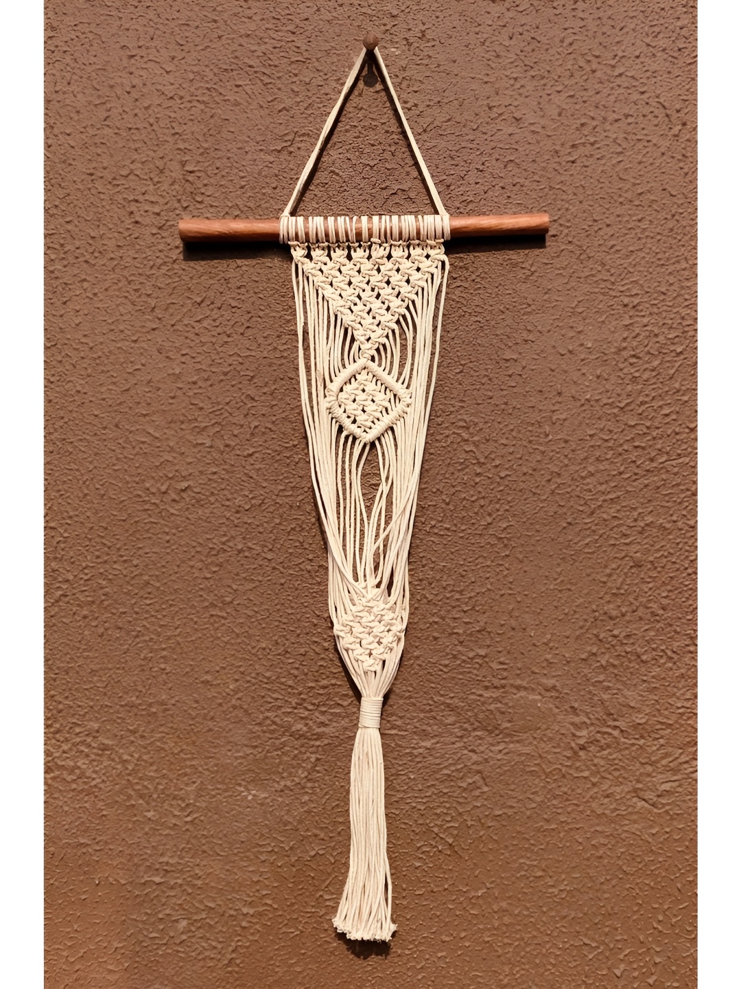 

VAH Kya Bat Hai !! Off White Cotton Eco Friendly Wall Hanging Flower Pot Holder