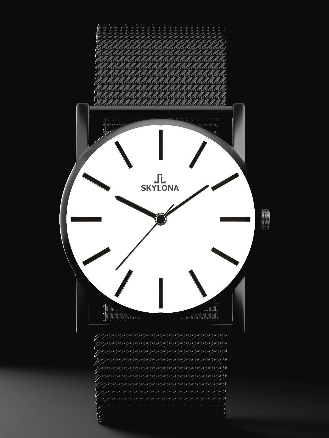 

SKYLONA Men Brass Dial & Stainless Steel Analogue Watch Elegance White, Black