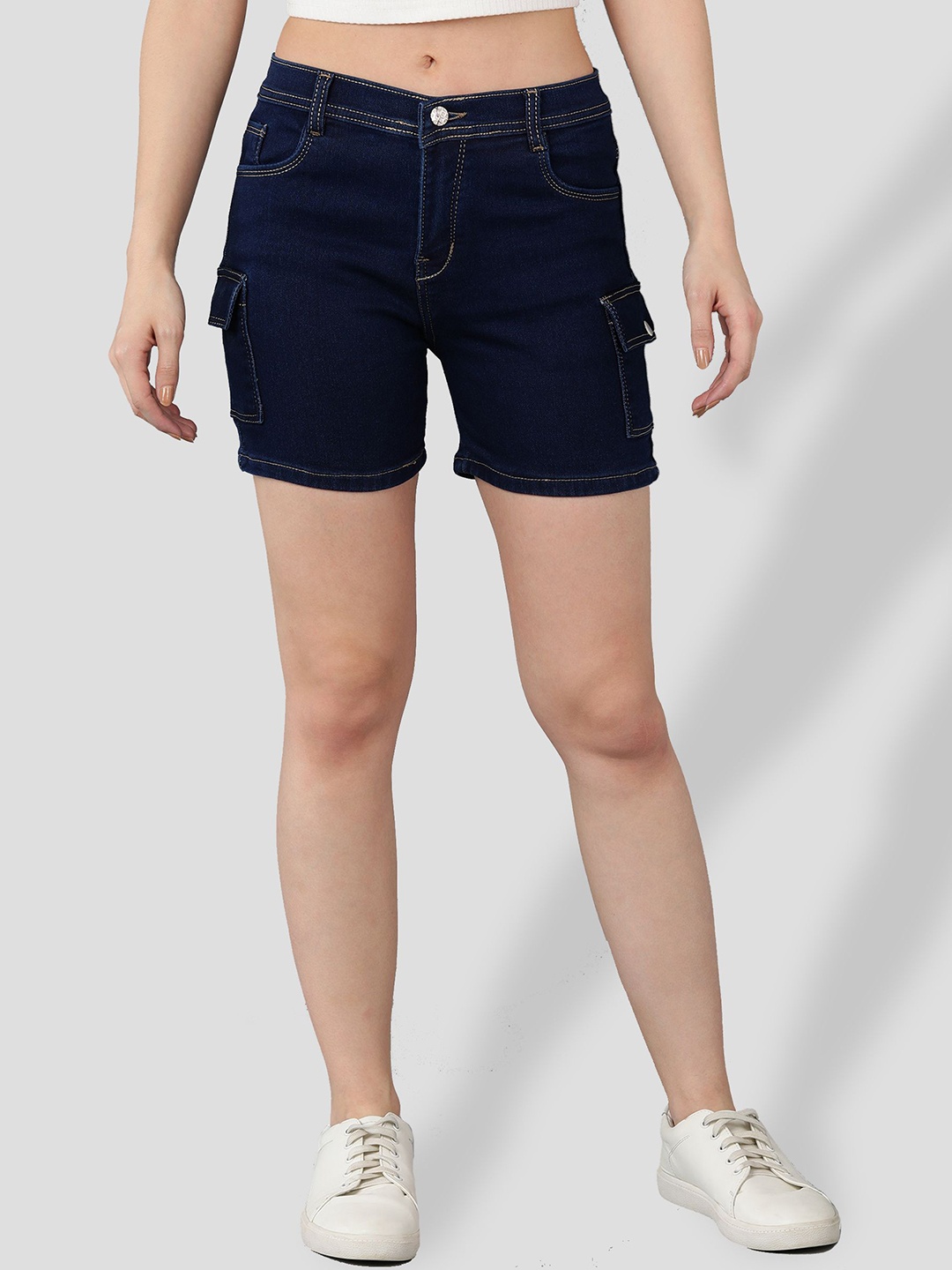 

Moda Rapido Women Slim Fit Outdoor Hot Pants Shorts, Navy blue