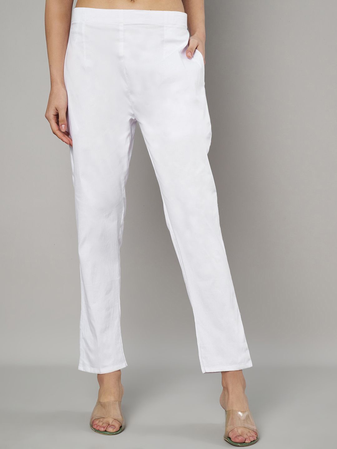 

Moda Rapido Women Cigarette Trousers, White