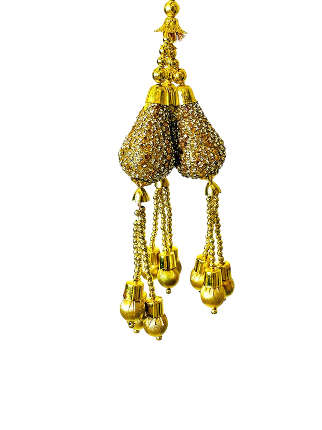 

AHS Braided Traditional Paranda Choti Studded Hair Jewellery, Gold