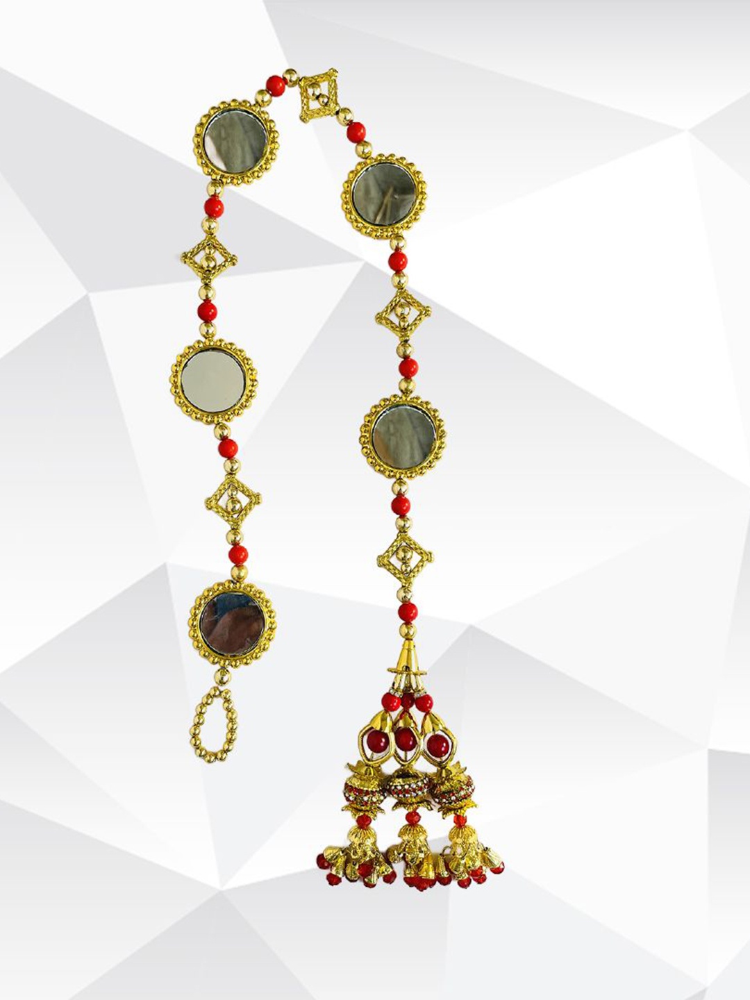 

AHS Braided Traditional Paranda Choti Studded Hair Jewellery, Gold