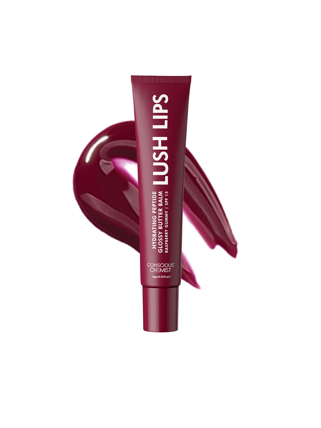 

Conscious Chemist Multi Peptide & Shea Butter Infused Lip Balm - Raspberry Gummy, Maroon