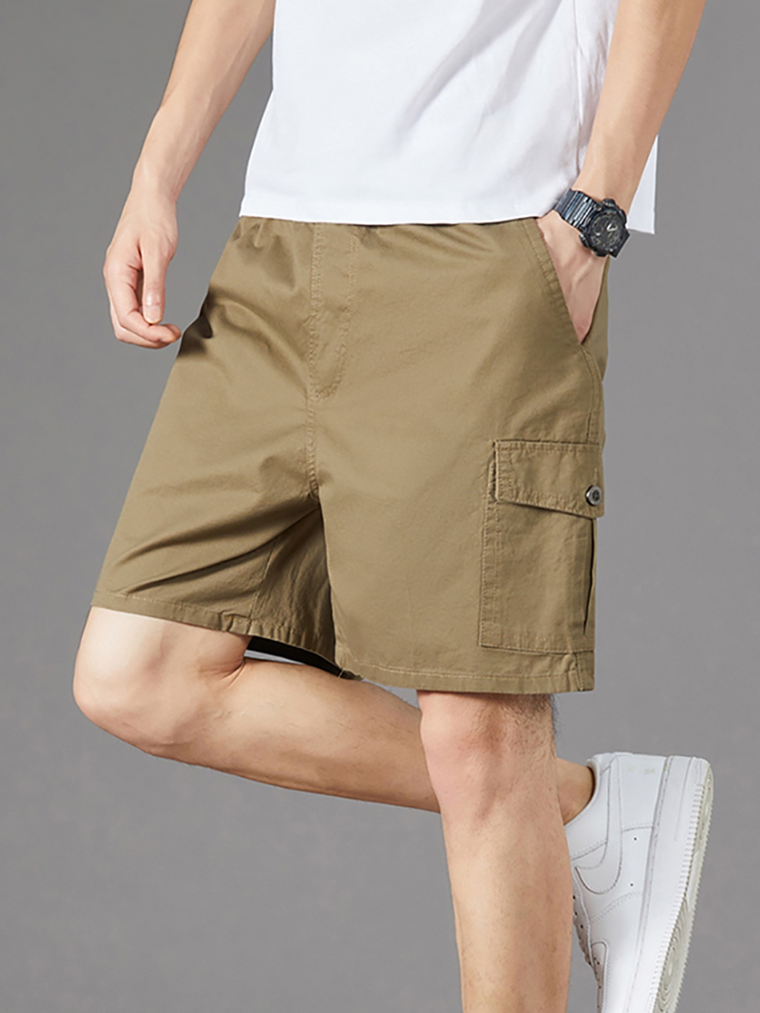 

StyleCast x Revolte Men Regular Fit Mid-Rise Cotton Regular Shorts, Yellow