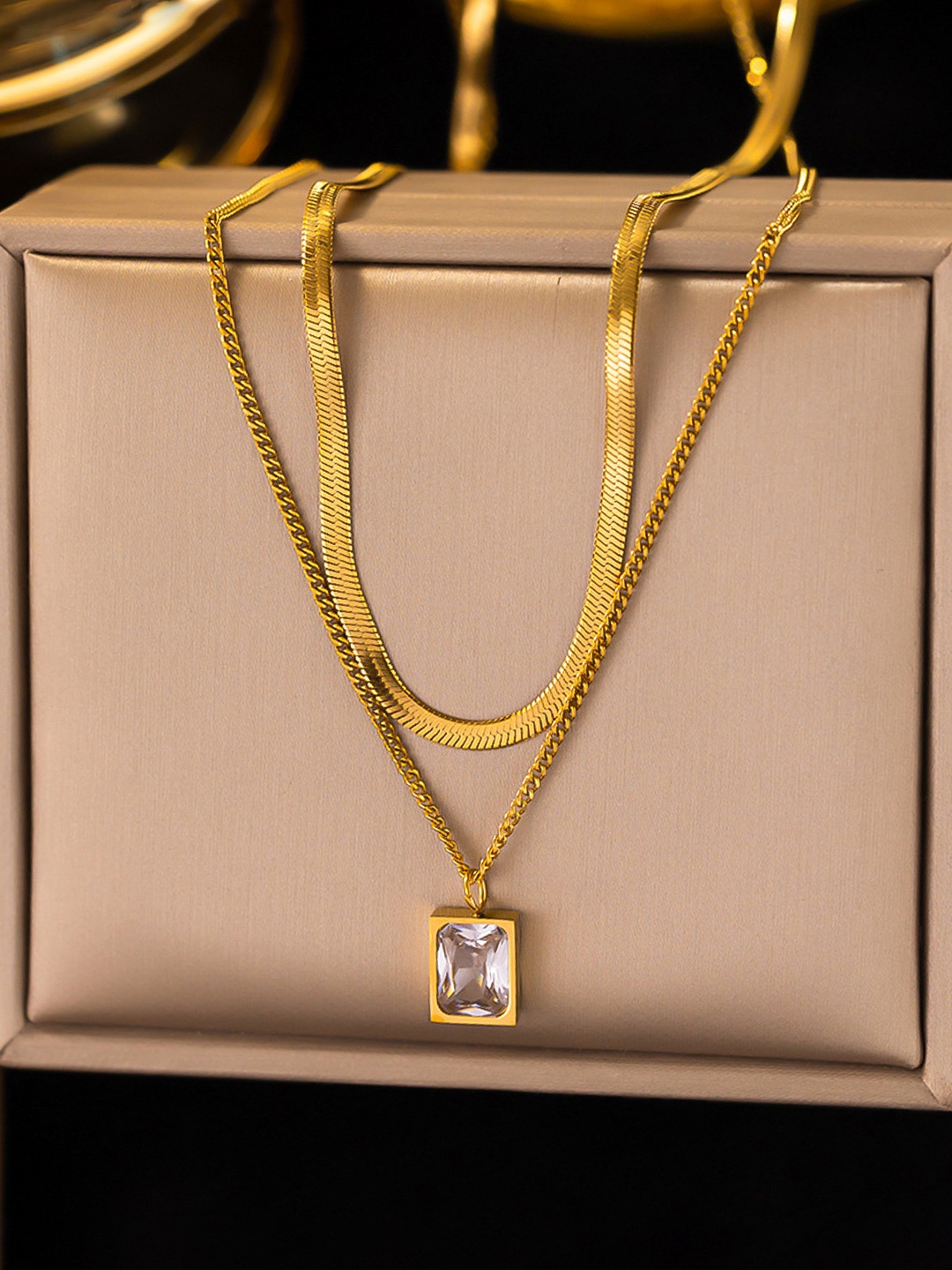 

Designs & You Gold-Plated Stainless Steel Anti Tarnish Layered Chain