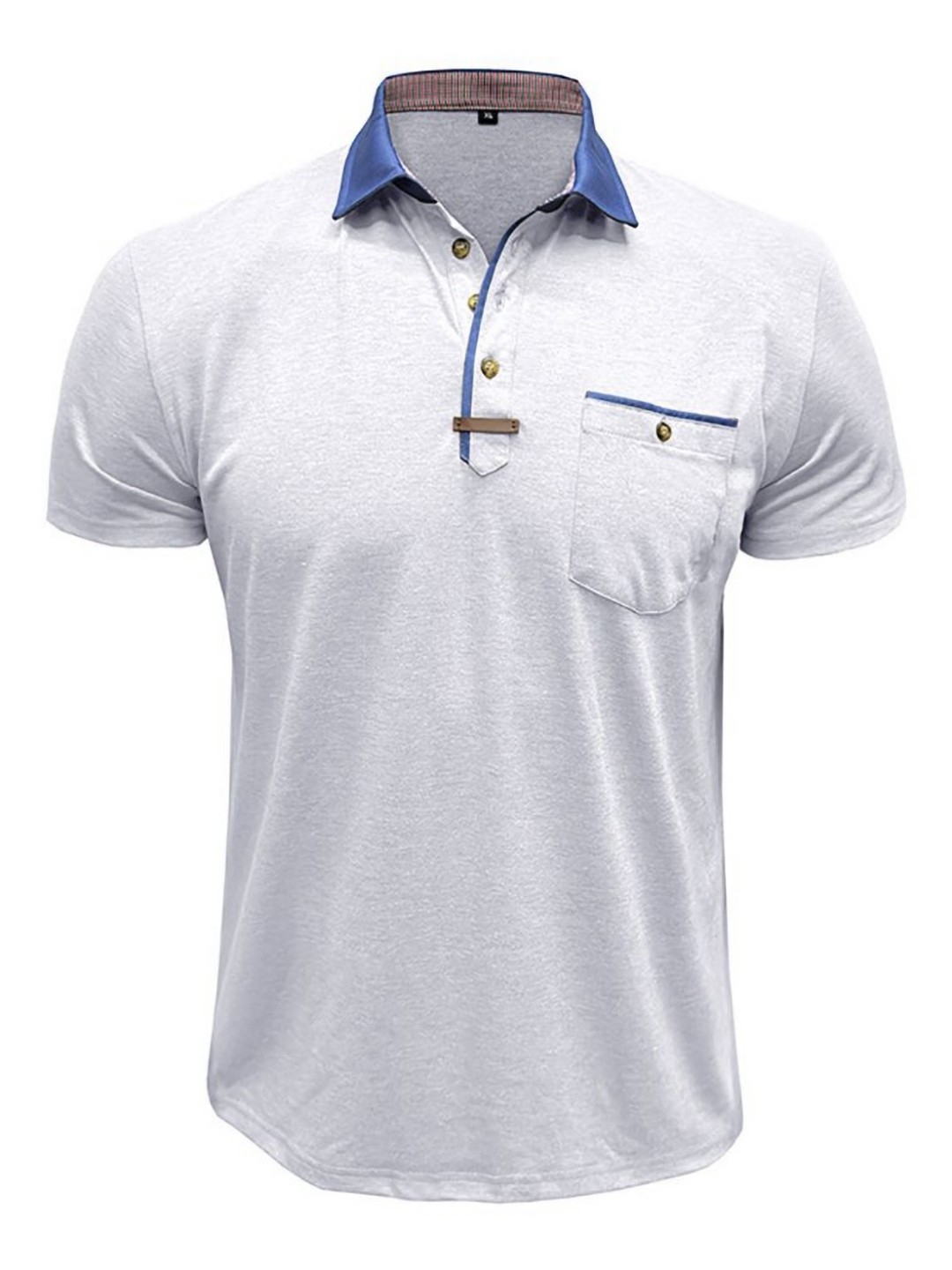 

StyleCast x Revolte Men Solid Polo Collar T-shirt, White